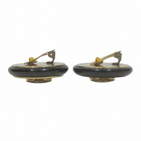 CHANEL Black Logo Earrings - Picture 8 of 9